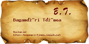 Bagaméri Tímea névjegykártya